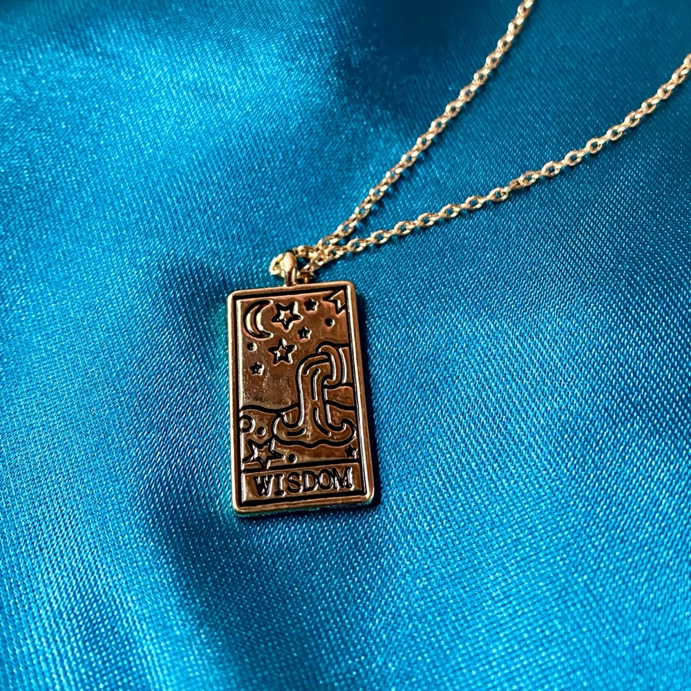 Tarot Card Wisdom Pendant Necklace